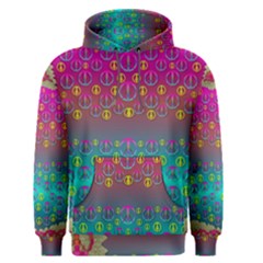 Years Of Peace Living In A Paradise Of Calm And Colors Men s Pullover Hoodie