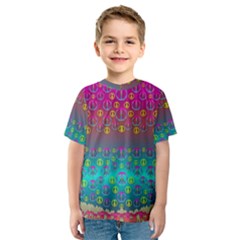 Years Of Peace Living In A Paradise Of Calm And Colors Kids  Sport Mesh Tee