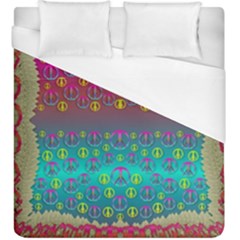 Years Of Peace Living In A Paradise Of Calm And Colors Duvet Cover (king Size) by pepitasart