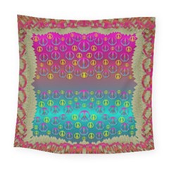 Years Of Peace Living In A Paradise Of Calm And Colors Square Tapestry (large) by pepitasart