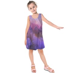 Ultra Violet Dream Girl Kids  Sleeveless Dress by NouveauDesign