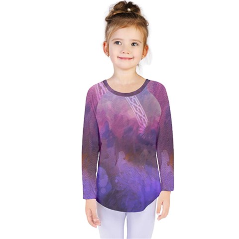 Ultra Violet Dream Girl Kids  Long Sleeve Tee by NouveauDesign