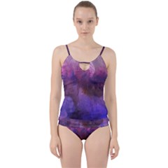 Ultra Violet Dream Girl Cut Out Top Tankini Set