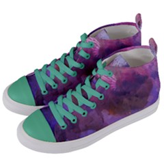 Ultra Violet Dream Girl Women s Mid-top Canvas Sneakers by NouveauDesign