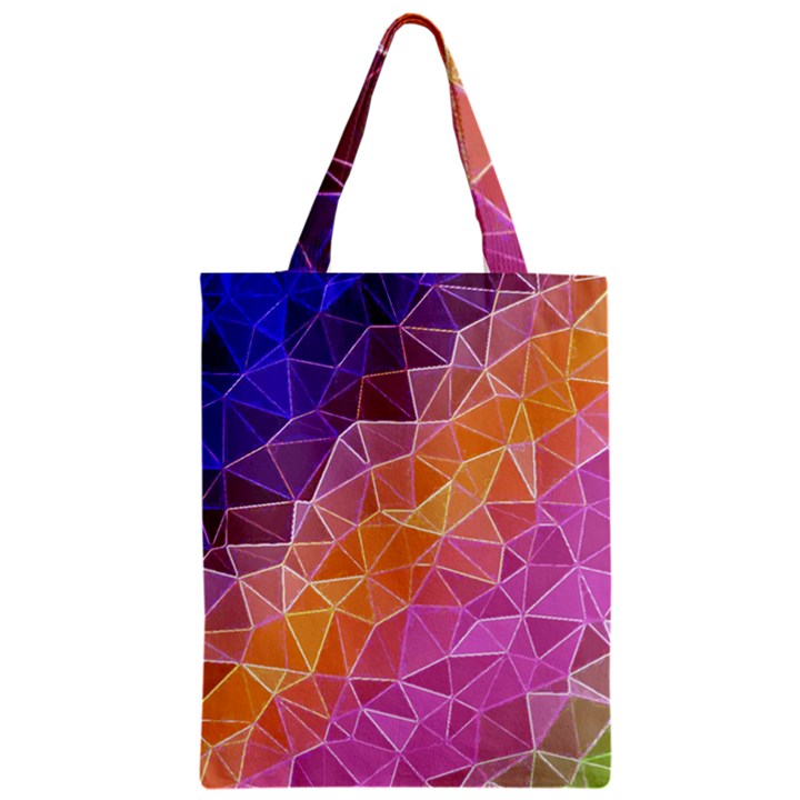 crystalized rainbow Zipper Classic Tote Bag