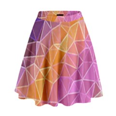 Crystalized Rainbow High Waist Skirt by NouveauDesign