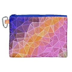 Crystalized Rainbow Canvas Cosmetic Bag (xl) by NouveauDesign