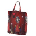 Funny, Cute Parrot With Butterflies Giant Grocery Zipper Tote View2