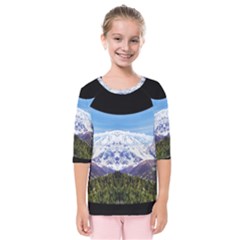 Mountaincurvemore Kids  Quarter Sleeve Raglan Tee