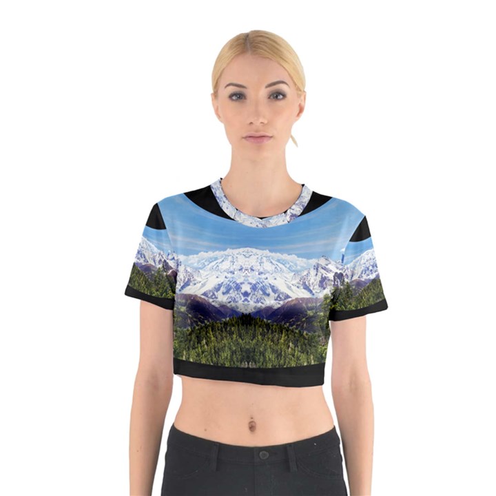 Mountaincurvemore Cotton Crop Top