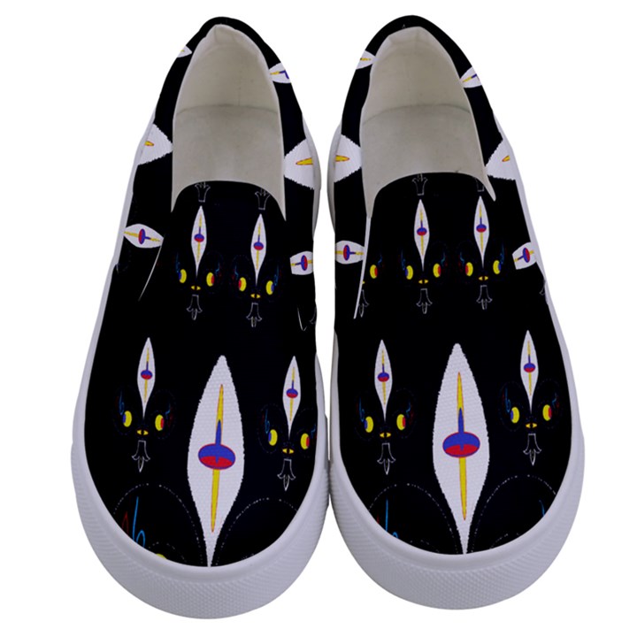 Quebec With Love Kids  Canvas Slip Ons