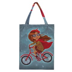 Girl On A Bike Classic Tote Bag by chipolinka