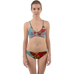 Girl On A Bike Wrap Around Bikini Set by chipolinka