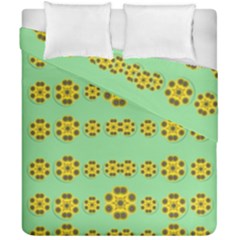 Sun Flowers For The Soul At Peace Duvet Cover Double Side (california King Size) by pepitasart