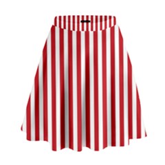 Red Stripes High Waist Skirt by jumpercat