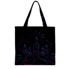 Advent Wreath Candles Advent Zipper Grocery Tote Bag by Nexatart