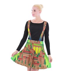 Mountain Village Mountain Village Suspender Skater Skirt by Nexatart