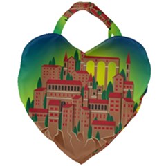 Mountain Village Mountain Village Giant Heart Shaped Tote by Nexatart