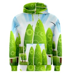 Landscape Nature Background Men s Pullover Hoodie