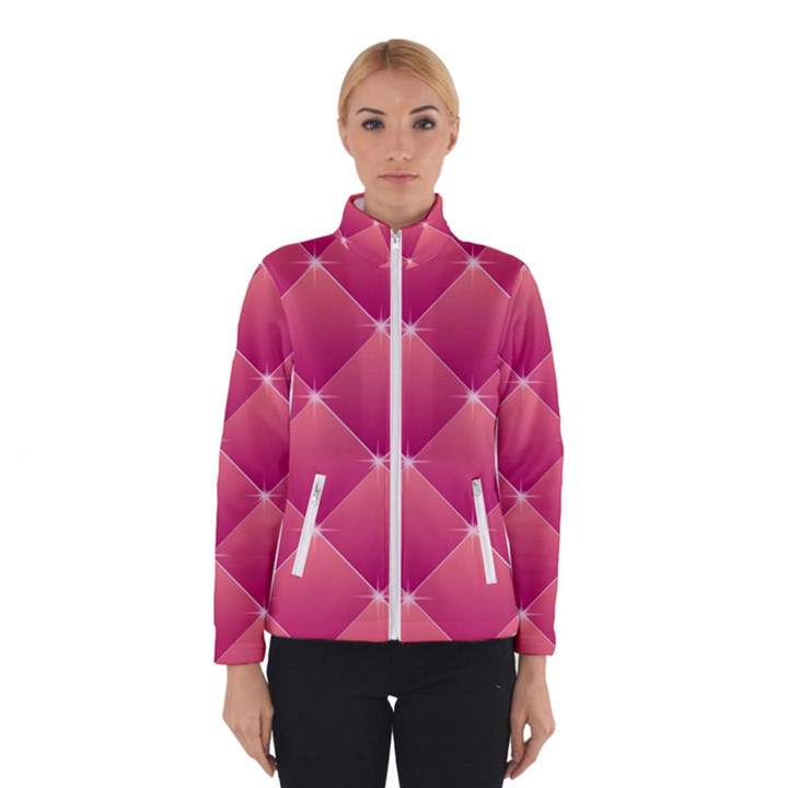 Pink Background Geometric Design Winterwear