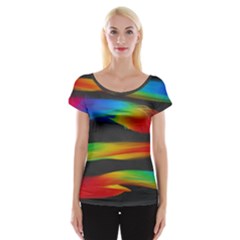 Colorful Background Cap Sleeve Tops by Nexatart