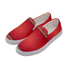 Background Red Abstract Women s Canvas Slip Ons