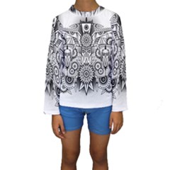 Forest Patrol Tribal Abstract Kids  Long Sleeve Swimwear by Nexatart