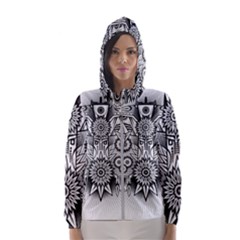 Forest Patrol Tribal Abstract Hooded Wind Breaker (women) by Nexatart