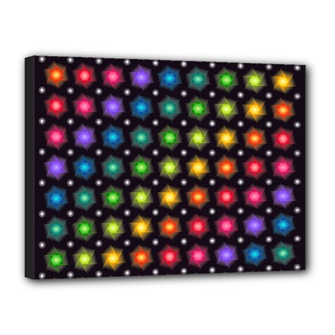 Background Colorful Geometric Canvas 16  X 12  by Nexatart