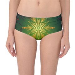 Christmas Snowflake Card E Card Mid-waist Bikini Bottoms