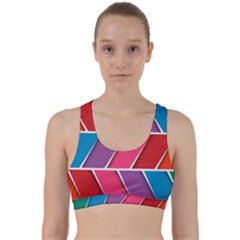 Abstract Background Colorful Back Weave Sports Bra by Nexatart