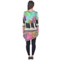 Piano Keys Music Colorful 3d Long Sleeve Tunic  View2