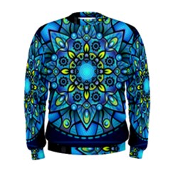 Mandala Blue Abstract Circle Men s Sweatshirt