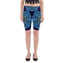 Mandala Blue Abstract Circle Yoga Cropped Leggings View1