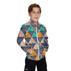 Abstract Geometric Triangle Shape Wind Breaker (kids) by Nexatart