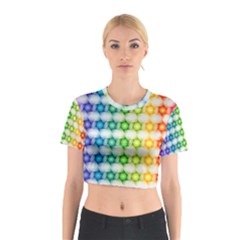 Background Colorful Geometric Cotton Crop Top by Nexatart