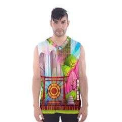 Zen Garden Japanese Nature Garden Men s Basketball Tank Top