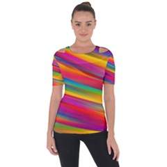 Colorful Background Short Sleeve Top by Nexatart