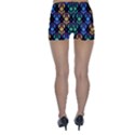 Pattern Background Bright Blue Skinny Shorts View2