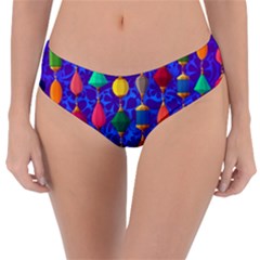 Colorful Background Stones Jewels Reversible Classic Bikini Bottoms