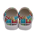 Tiles Pattern Background Colorful Women s Canvas Slip Ons View4