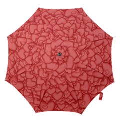Background Hearts Love Hook Handle Umbrellas (Small)