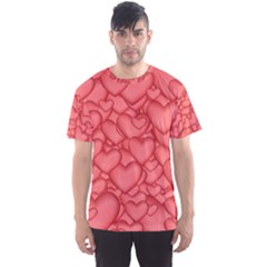 Background Hearts Love Men s Sports Mesh Tee