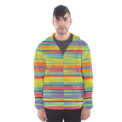 Colorful Background Hooded Wind Breaker (men)