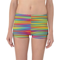 Colorful Background Reversible Boyleg Bikini Bottoms