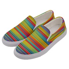 Colorful Background Men s Canvas Slip Ons