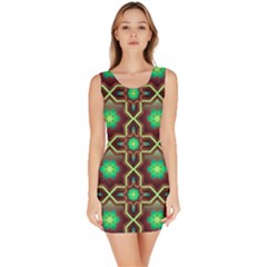 Pattern Background Bright Brown Bodycon Dress