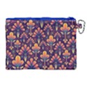 Abstract Background Floral Pattern Canvas Cosmetic Bag (XL) View2