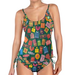 Presents Gifts Background Colorful Tankini Set