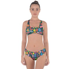 Presents Gifts Background Colorful Criss Cross Bikini Set by Nexatart